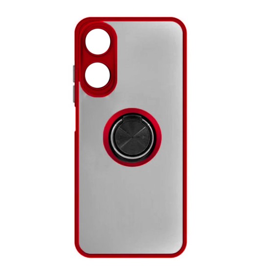 Capa com Anel de suporte para Oppo A38 4g Vermelho